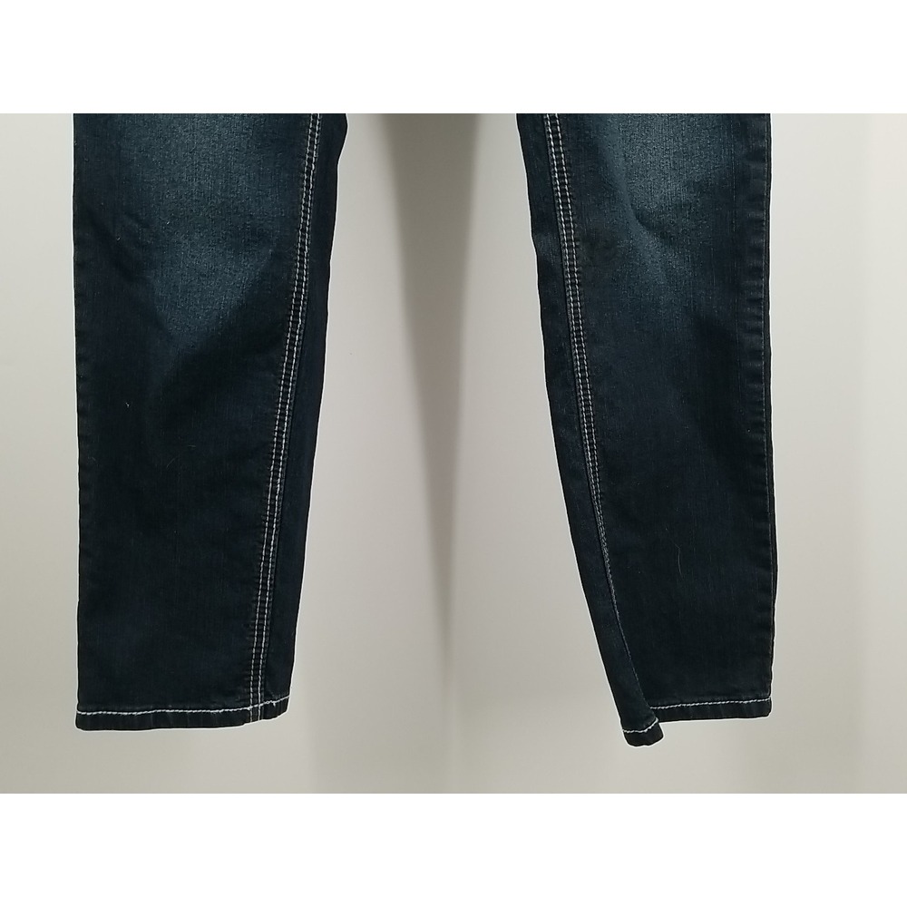 Apollo Jeans Womens 13/14 Blue Dark Wash Stretch‎ Embroidered Pockets - Picture 2 of 6